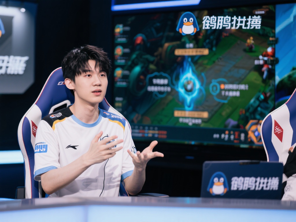 在企鹅电竞的解说中，子凯常常会详细讲解游戏机制对比
